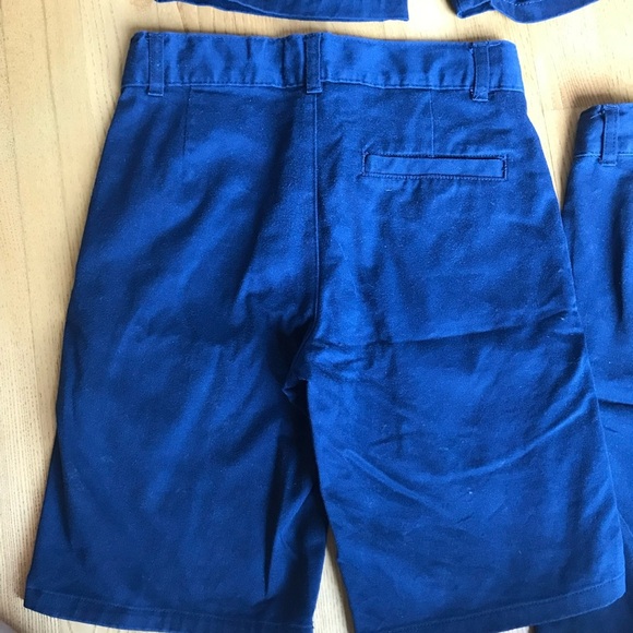 Izod navy blue uniform Shorts flat front pleated lot 3 youth boys size 8 medium - Picture 5 of 6